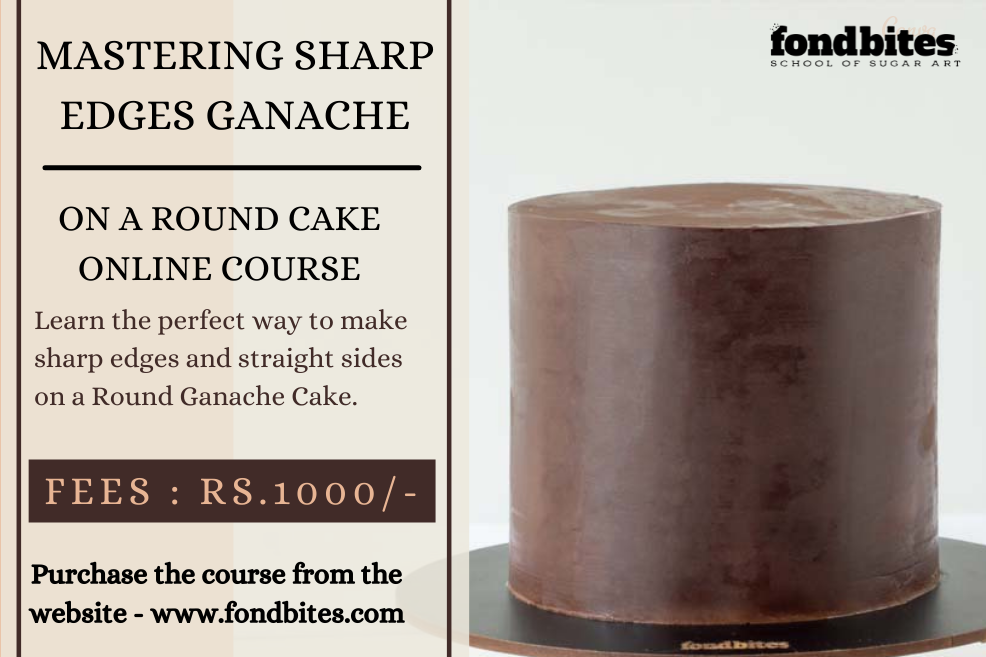 Mastering Sharp Edges Ganache on a Round Cake FONDBITES